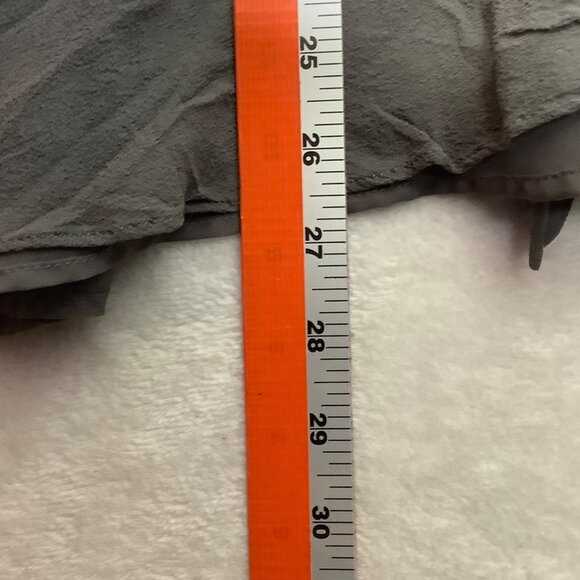 Gap Maternity Boho Flowy Gray Frayed Lined Silk Sleeveless Blouse Top XL - Picture 7 of 8